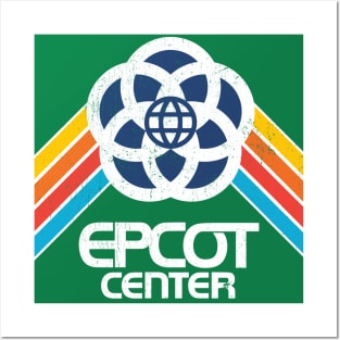 Retro EPCOT inspired distressed logo by Kelly Design Company Posters and Art